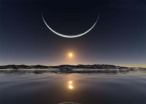 La Luna vista desde el Polo Norte